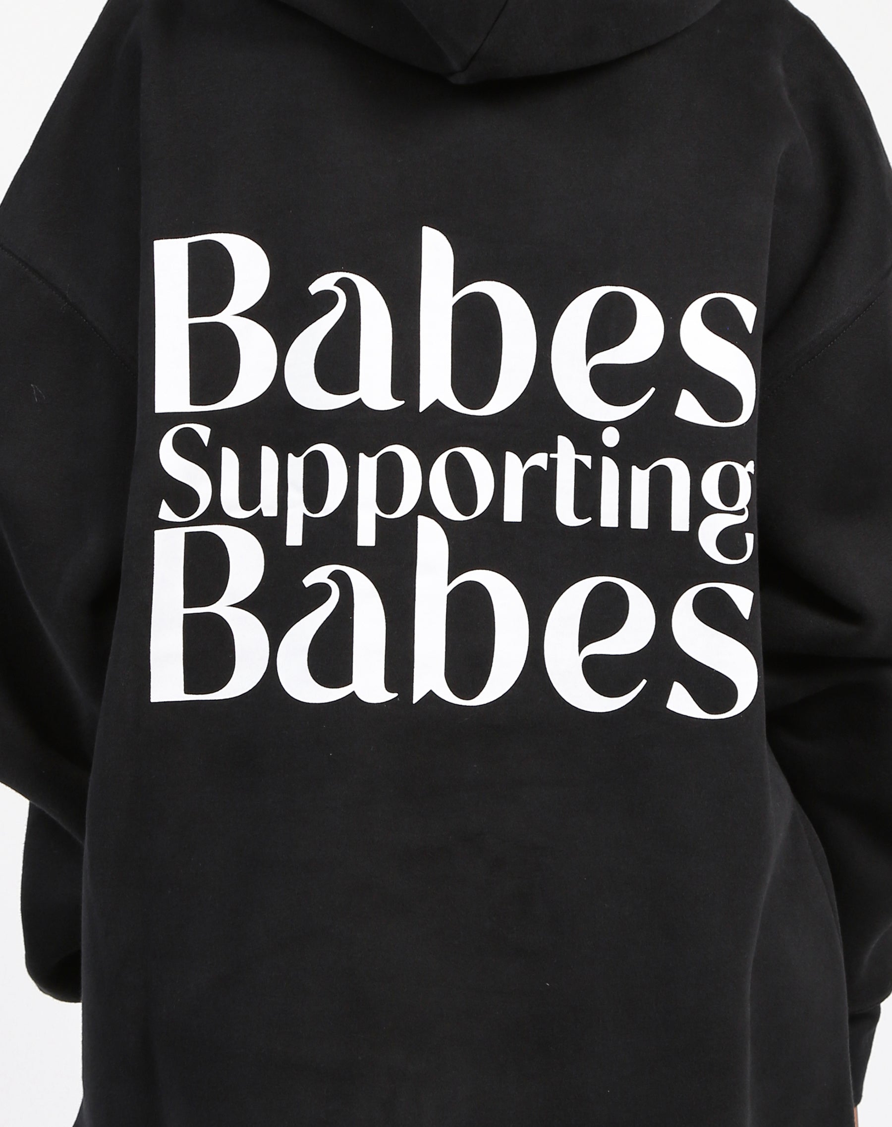 The "BABES SUPPORTING BABES" Big Sister Hoodie | Black