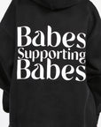 The "BABES SUPPORTING BABES" Big Sister Hoodie | Black