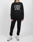 The "FRIEND OF WINE" Classic Crew Neck Sweatshirt | Black